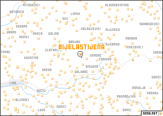 map of Bijela Stijena