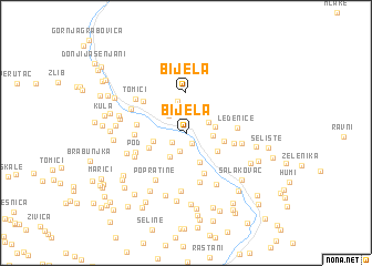 map of Bijela