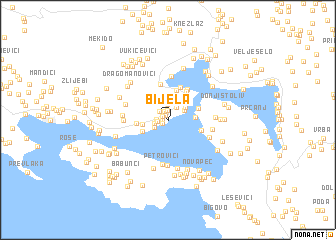 map of Bijela