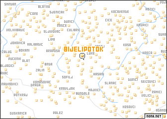 map of Bijeli Potok