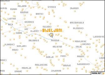 map of Bijeljani