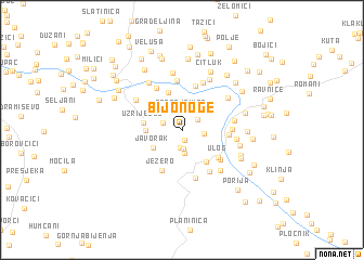 map of Bijonoge