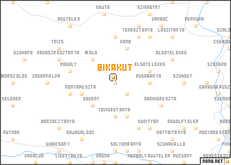 map of Bikakút