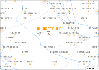 map of Bikarétdůlő