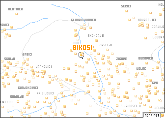 map of Bikoši