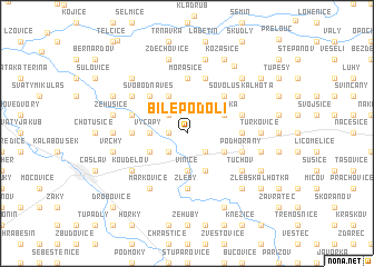 map of Bílé Podolí