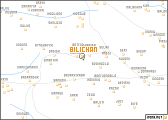 map of Bilichān