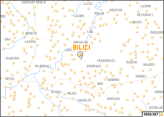 map of Bilići
