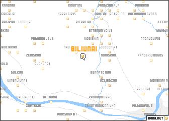 map of Biliūnai