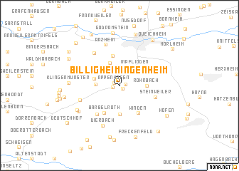 map of Billigheim-Ingenheim