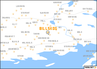 map of Billskog