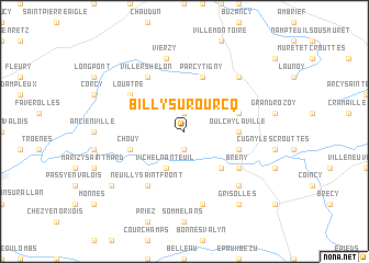 map of Billy-sur-Ourcq
