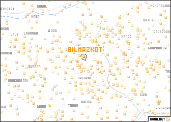 map of Bilmāzkot