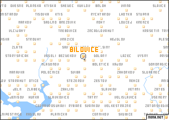 map of Bílovice