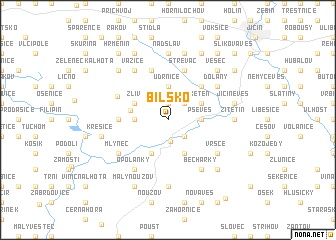 map of Bílsko