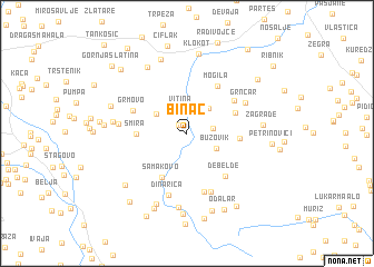 map of Binač