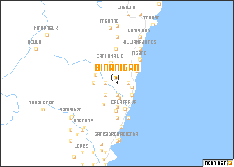 map of Binanigan