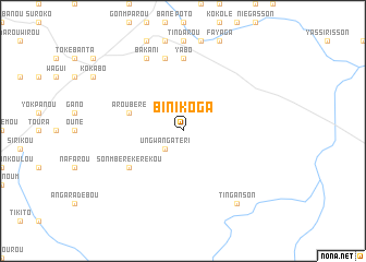 map of Binikoga