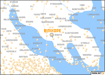 map of Bini Kopé
