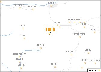 map of Biniş