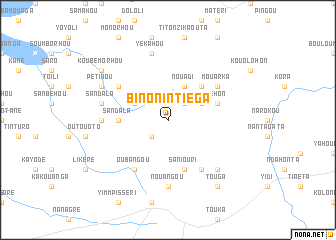 map of Binon-Intiéga
