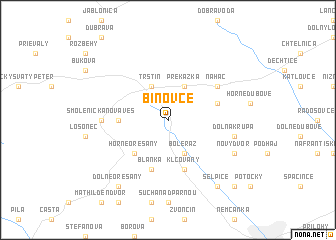 map of Bíňovce