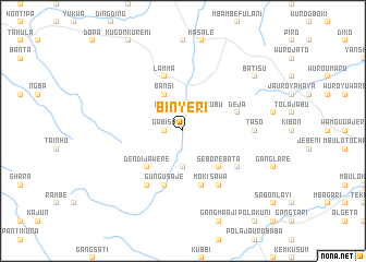 map of Binyeri