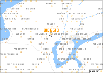 map of Bioggio