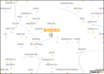 map of Bīrāneh