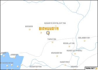 map of Biʼr Ḩuwaym