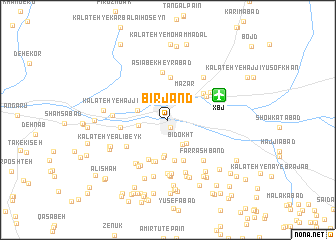 map of Bīrjand