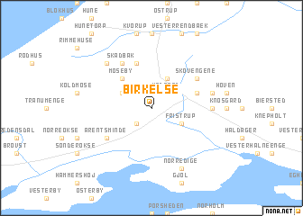 map of Birkelse