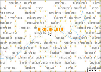 map of Birkenreuth