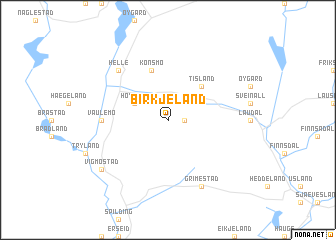 map of Birkjeland