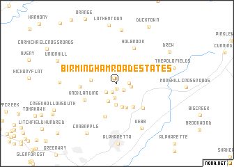 map of Birmingham Road Estates