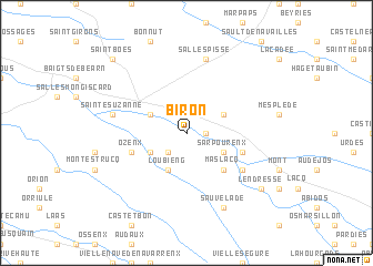 map of Biron