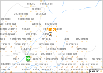 map of Birrí