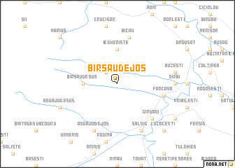 map of Bîrsău de Jos