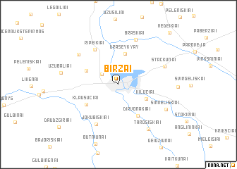 map of Biržai