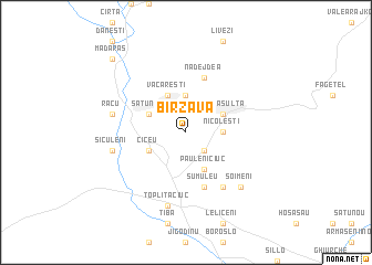 map of Bîrzava