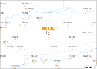 map of Birzuļi