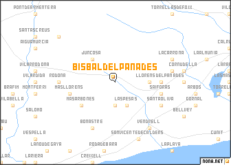 map of Bisbal del Panadés