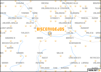 map of Bîscenii de Jos