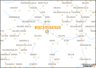 map of Bîscenii de Sus