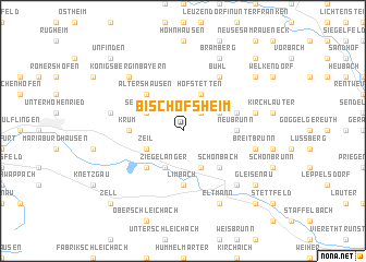 map of Bischofsheim