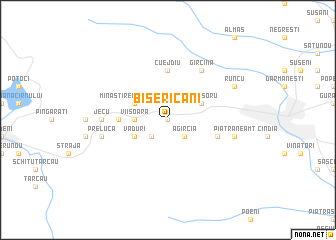 map of Bisericani