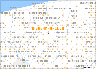 map of Bīsheh Maḩalleh