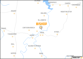 map of Bishop