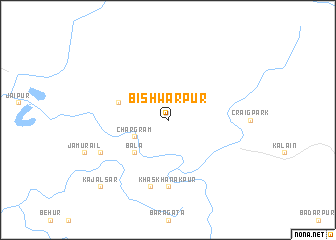 map of Bishwarpur
