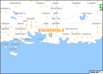map of Biskopsmåla